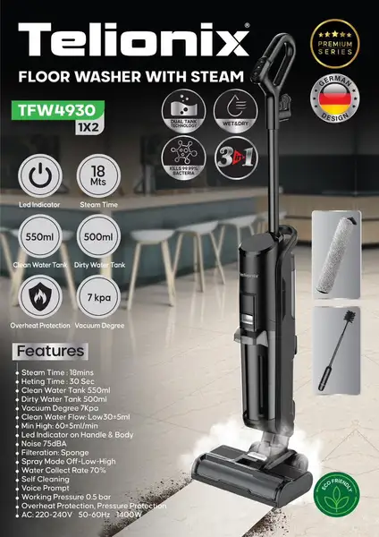 کف شور و بخارشوی تلیونیکس مدل TFW4930