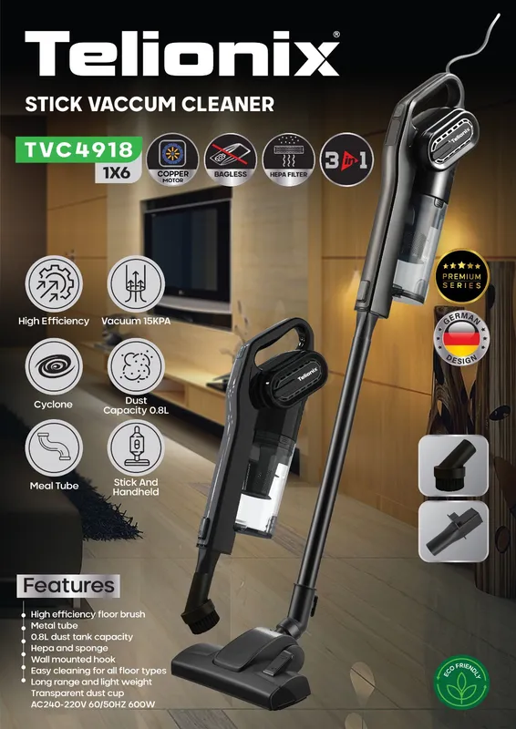 جارو برقی عصایی تلیونیکس مدل TVC4918 gallery0