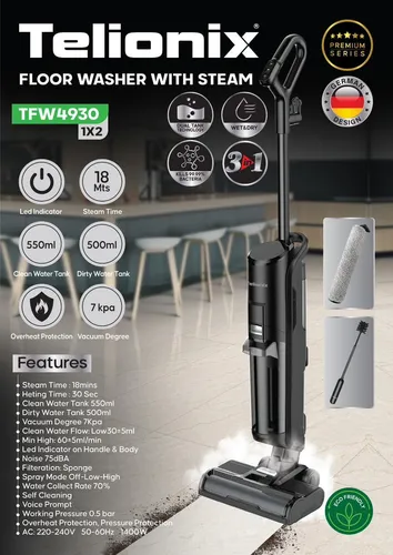 کف شور و بخارشوی تلیونیکس مدل TFW4930