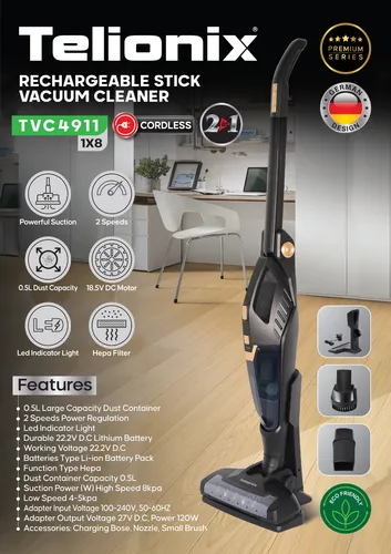 جارو شارژی تلیونیکس مدل TVC4911