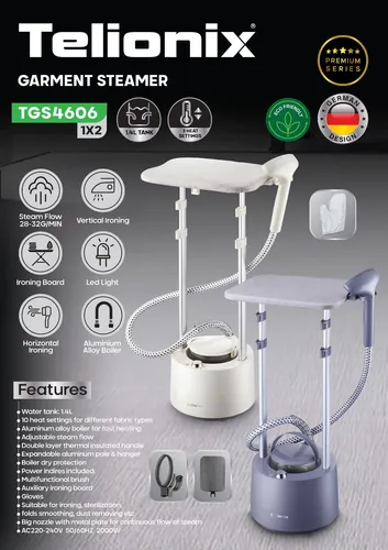 اتو بخار ایستاده تلیونیکس مدل TGS4606